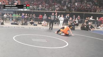 D 1 157 lbs 1st Place Match - Kristian Scott, Catholic - B.R. vs Joshua Caronna, St. Amant