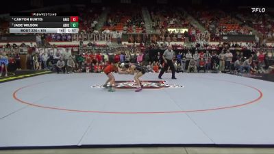 105 lbs Semifinal - Jade Wilson, Abilene HS vs Canyon Burtis, Baldwin Hs