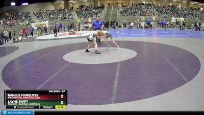 87 lbs Cons. Round 3 - Layne Swift, Thunder Mountain Wrestling vs Rangle Marquess, Pleasant Hill Wrestling Club