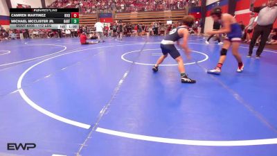 112 lbs Rr Rnd 2 - Camren Martinez, Bixby JH Boys vs Michael McClister Jr., Bartlesville Junior High