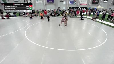 JR GIRLS HARDLUCK - 123.6-128.2 Champ. Round 2 - Nataly DeLira, Team Idaho Wrestling Club vs Joslyn Barnett, Red Hawk Wrestling Academy