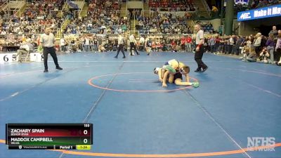 133 lbs Champ. Round 1 - Zachary Spain, Bishop Ryan vs Maddox Campbell, Velva