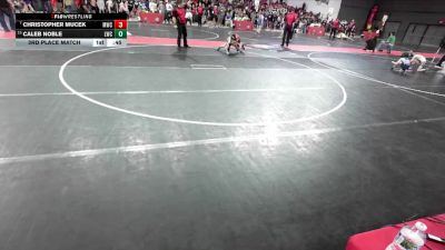 63 lbs 3rd Place Match - Christopher Mucek, Muskego Wrestling Club vs Caleb Noble, Lancaster Wrestling Club