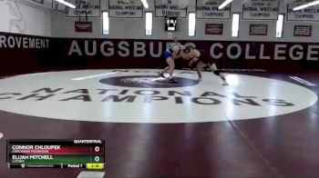 184 lbs Quarterfinal - Elijah Mitchell, Luther vs Connor Chloupek, Concordia Moorhead