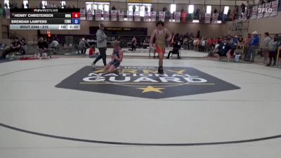 215 lbs Cons. Round 3 - Henry Christensen, Moen Wrestling Academy vs Brendan Lamfers, Team Zapas Wrestling Club