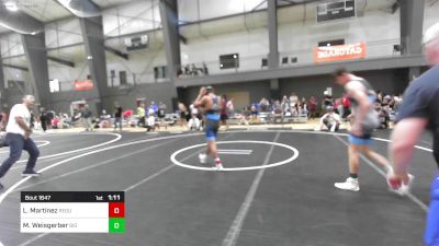 130 lbs Quarterfinal - Lucas Martinez, Regulators Wrestling Club vs Miles Weisgerber, Big Cat Wrestling