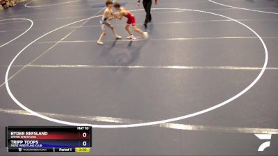 98 lbs Cons. Semi - Ryder Refsland, Grynd Wrestling vs Tripp Toops, Pierz Wrestling Club