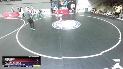 92 lbs Quarterfinal - Jacob Lee, California vs Manuel Cacoilo, Daniel Cormier Wrestling Club