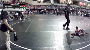 39-40 lbs Quarterfinal - Jeslynn Brandon-Hubard, Rocket Wrestling Club / RWC - Girls vs Ella Buchli, Meridian Mustang Wrestling Club