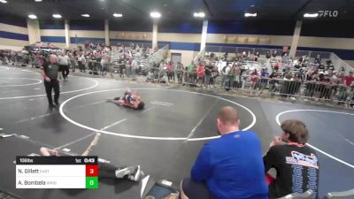 106 lbs Consi Of 32 #2 - Nash Gillett, East Valley WC vs Angel Bombela, Wright Wr Ac