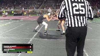 D4-132 lbs Quarterfinal - Haylen Buell, Martin HS vs Mason Schmitt, Manchester HS