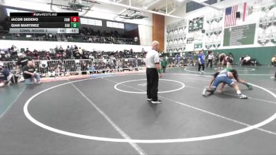 144 lbs Cons. Round 2 - Gian Martinez, Cabrillo (Long Beach) vs Jacob Sedeno, Camarillo