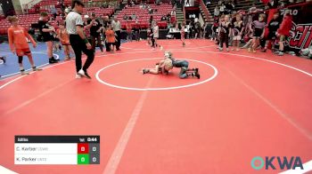 52 lbs Rr Rnd 3 - Cooper Karber, Cowboy Elite vs Kamdynn Parker, Untouchables 14U