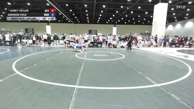 140 lbs Cons. Sub-semis - Avrey Taylor, Arkansas Regional Training Center vs Addison Cole, Westmoore High School Wrestling