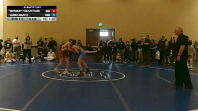 100 lbs Cons. Quarters - Bradley Heckathorn, Bad Karma vs James Danko, South Hills Wrestling Academy