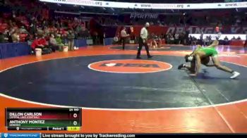 2 lbs Quarterfinal - Dillon Carlson, Crystal Lake (Central) vs Anthony Montez, Geneseo