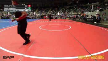 60 lbs Consi Of 8 #2 - Penelope Hall, Thunder Wrestling Club vs Kalia Rodgers, MN Elite