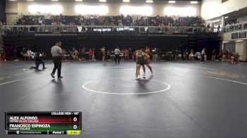 197 lbs Champ. Round 2 - Alex Alfonso, Victor Valley College vs Francisco Espinoza, Chabot College