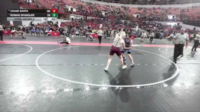 140 lbs Cons. Round 5 - Roman Spangler, SHED/BGC vs Chase Barta, Luxemburg-Casco Wrestling Club