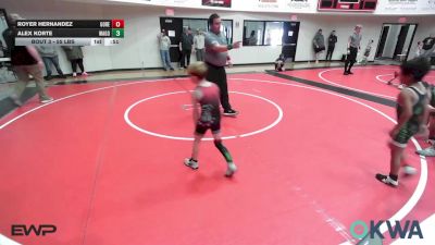 55 lbs Rr Rnd 1 - Royer Hernandez, Gore Pirates Youth Wrestling vs Alex Korte, Wagoner Takedown Club
