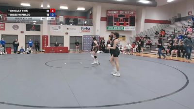 103 lbs Quarterfinal - Aynsley Fink, Ottawa University vs Jocelyn Prado, York University