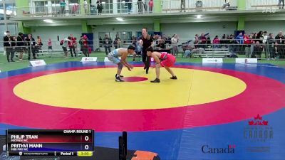 71kg Champ. Round 1 - Philip Tran, Matmen WC vs Prithvi Mann, Miri Piri WC