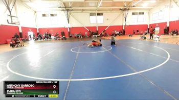 133 lbs Cons. Round 3 - Anthony Garrobo, Arizona Christian vs Makai Ito, Palomar College