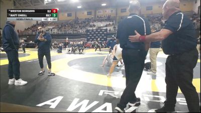 144 lbs Semifinal - Weston Borgers, Blair Academy vs Matt Oneill, Malvern