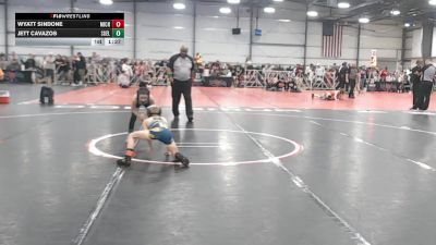 56 lbs Round 5 - 3:oopm Friday - Jett Cavazos, Southwest Elite vs Wyatt Sindone, Team Michigan