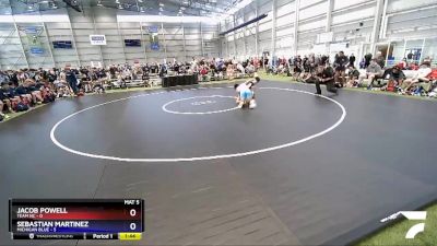 160 lbs Quarters & 1st Wb (16 Team) - Jacob Powell, TEAM NC vs Sebastian Martinez, Michigan Blue