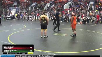 Quarterfinal - Jon Cribley, Tri County WC vs Madison Bright, Belleville WC