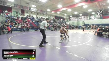 144 lbs Cons. Round 4 - Alan Jean, Montgomery vs Noah Calderon, Brawley