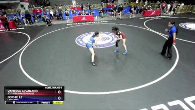 127 lbs Cons. Round 1 - Vanessa Alvarado, Scotsmen Wrestling Club vs Sophie Le, California