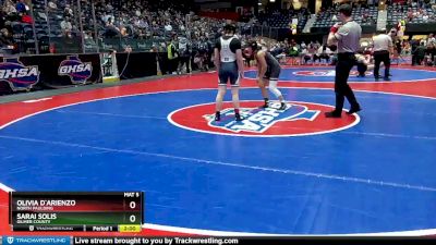 110 lbs Semifinal - Olivia D`Arienzo, North Paulding vs Sarai Solis, Gilmer County