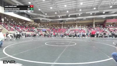 110 lbs Quarterfinal - Liam Freeland, Ogdens Outlaws vs Grayson Schafer, Bartlesville