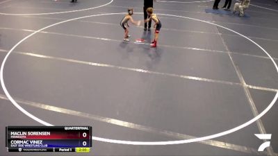 56 lbs Quarterfinal - Maclin Sorensen, Minnesota vs Cormac Vinez, East Side Wrestling Club