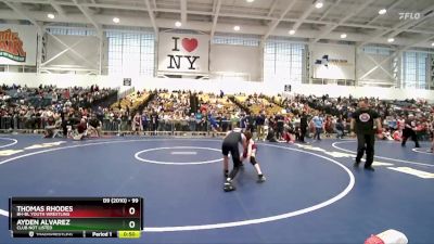 99 lbs Cons. Round 1 - Thomas Rhodes, BH-BL Youth Wrestling vs Ayden Alvarez, Club Not Listed