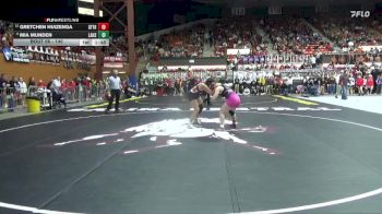 140 lbs Champ. Round 1 - Mia Munden, Larned HS vs Gretchen Huizenga, Santa Fe Trail Hs