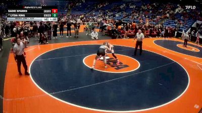 120 lbs Cons. Round 3 - Lydia King, Geneseo vs Sadie Sparks, New Lenox (Lincoln-Way Central)