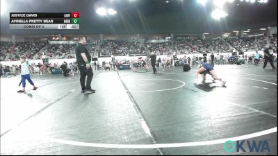 105 lbs Consi Of 4 - Justice Davis, Lady Outlaw Wrestling Academy vs Avriella Pretty Bear, Harrah Little League Wrestling