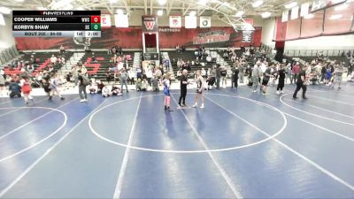 94-99 lbs Round 2 - Cooper Williams, Westlake Wrestling Club vs Korbyn Shaw, Declo Stingers