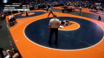 100 lbs Cons. Round 2 - Daniela Santander, Romeoville (H.S.) vs Ariel Woodfin, Harvey (Thornton)