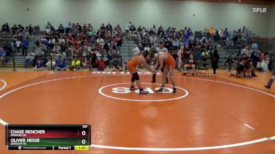 157 lbs Cons. Round 2 - Chase Rencher, Grissom Hs vs Oliver Hesse, Grissom Hs