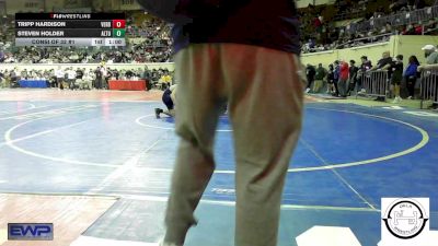 100 lbs Consi Of 32 #1 - Tripp Hardison, Verdigris vs Steven Holder, Altus JH