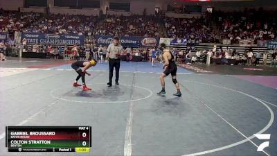 D 1 126 lbs Cons. Round 2 - Colton Stratton, Benton vs Gabriel Broussard, Baton Rouge