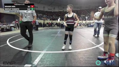 76 lbs Round Of 32 - Bentley Roberts, Blanchard Youth Wrestling Club vs Braden Abel, Salina Wrestling Club