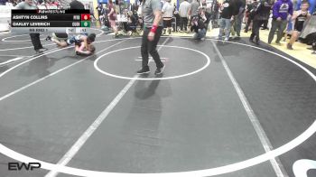 88 lbs Rr Rnd 1 - Ashtyn Collins, Pitbull Wrestling Academy vs Oakley Leverich, Cushing Tigers