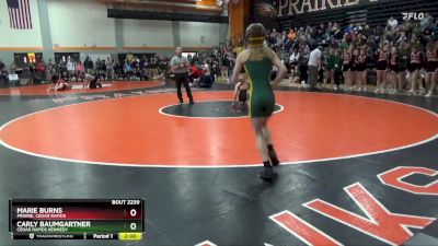 105 lbs Quarterfinal - Marie Burns, Prairie, Cedar Rapids vs Carly Baumgartner, Cedar Rapids Kennedy