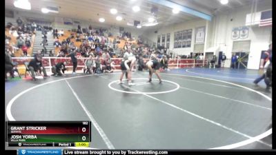 182 lbs Cons. Round 2 - Josh Yorba, Villa Park vs Grant Stricker, Servite