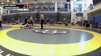 132 lbs Cons. Semi - Braeden Borreson, Franklin vs Romeo Simmons, Defiance
